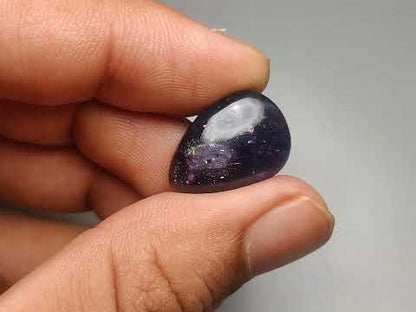 Bloodshot Iolite Sunstone Cabochon with Confetti