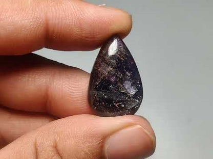 Bloodshot Iolite Sunstone Cabochon with Confetti