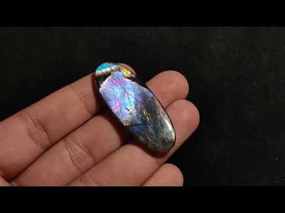 Electric Purple Spectrolite Cabochon