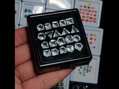 Faceted Geometric Cut Himalayan Quartz Set