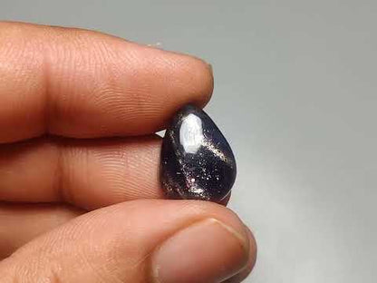 Bloodshot Iolite Sunstone Cabochon with Confetti