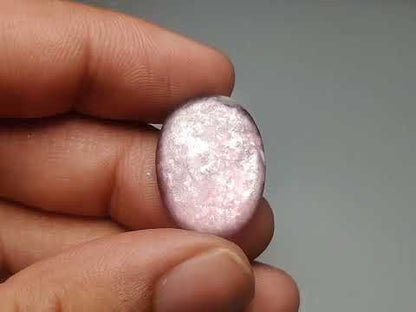 Gem Lepidolite Mica Cabochon Deep Purple