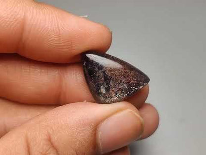 Bloodshot Iolite Sunstone Cabochon with Confetti