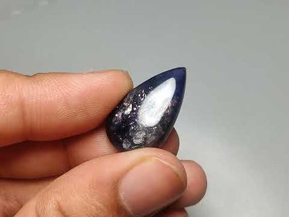 Bloodshot Iolite Sunstone Cabochon with Confetti