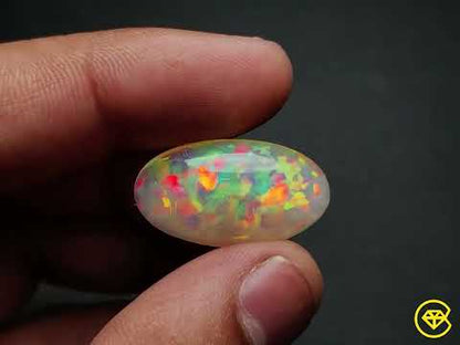 Faceted Ethiopian Welo Black Cabochon Opal
