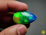 Faceted Ethiopian Welo Black Cabochon Opal