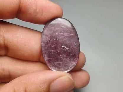 Gem Lepidolite Mica Cabochon Deep Purple