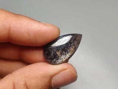 Bloodshot Iolite Sunstone Cabochon with Confetti