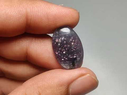 Bloodshot Iolite Sunstone Cabochon with Confetti