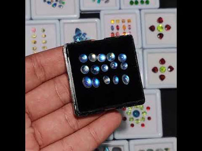 High Grade Rainbow Moonstone Cabochons Set