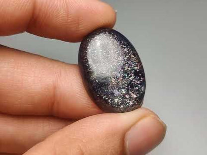 Bloodshot Iolite Sunstone Cabochon with Confetti