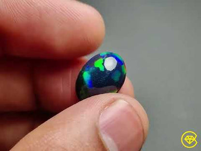 Ethiopian Black Opal Cabochon