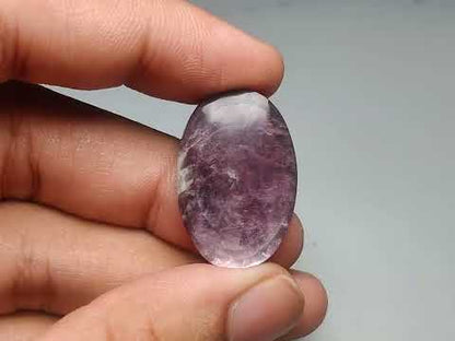 Gem Lepidolite Mica Cabochon Deep Purple